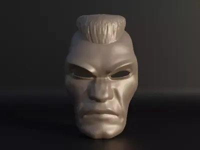Mohawk Human Party Face Cosplay Mask 3D print model