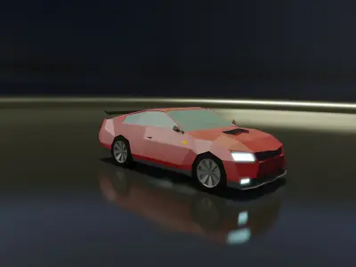 Sports Car And Sedan Free low-poly 3D model