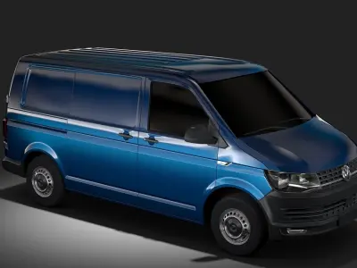 Volkswagen Transporter Van L1H1 T6 2017 3D model