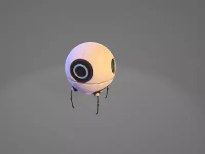 Orbital Eyedroid Low-poly 3D model