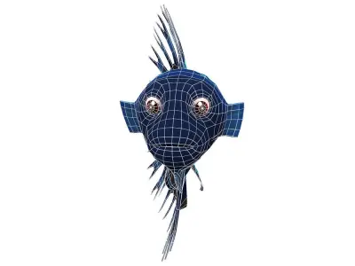 Siamese Fighting fish animated Low-poly 3D model