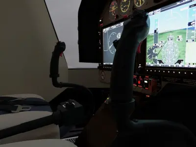 Helicopter Cockpit Bell 407 Low-poly 3D model