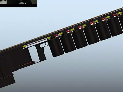 GR-1 Anvil Semi-Automatic Gauss Rifle - High Poly 3D Model Low-poly 3D model
