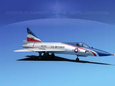 Convair F-102 Delta Dagger V06 USAF 3D model