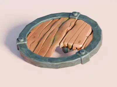 Low poly stylized shield Low-poly 3D model Low-poly 3D model