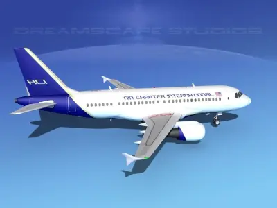 Airbus A319 Air Charter Intl 3D model