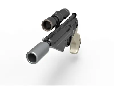 Blaster pistol Night Sniper X-8 from Star Wars 3D model