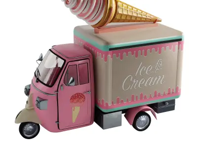 Ice cream truck 2 3D model