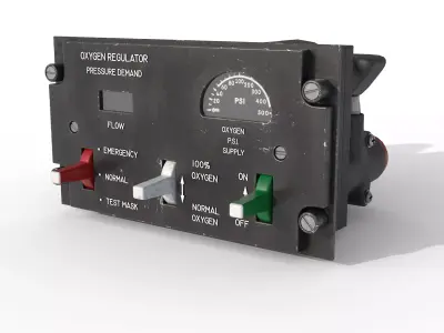 Oxygen Supply Control Panel 3D model