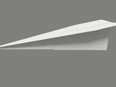 Realistic Paper Plane  Low-poly 3D model
