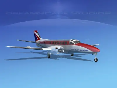 Beechcraft B99 Gulf Coast Aviation 3D model