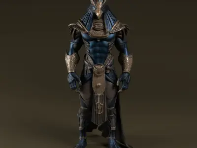 Horus Egyptian Deity Low-poly 3D model