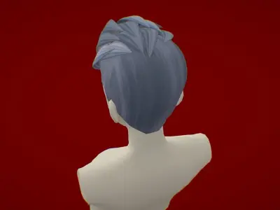 Anime Hair 2 Low-poly 3D model