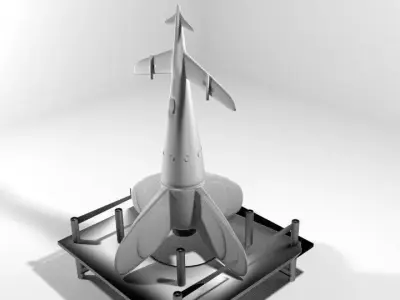 Rocket Missile - Q rocketship 3D model