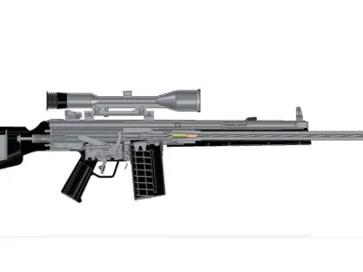 MSG-90 sniper rifle 3D model