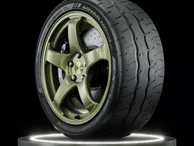 Yokohama Advan Neova AD9 255 35 R18 3D model