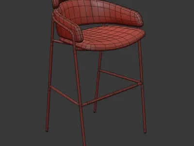 Debi Strike Stool 3D model