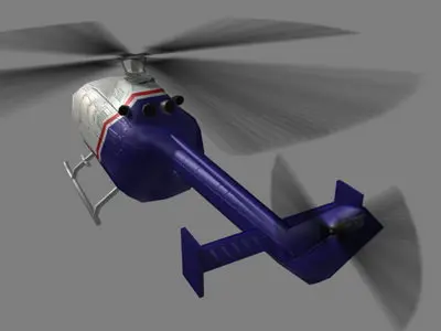 Bo105 V5 Helicoopter Low-poly 3D model