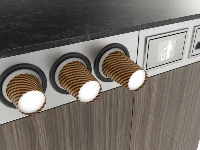 Coffee station bar cabinet furniture commercial industrial 01 3D model