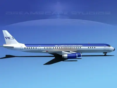 Douglas DC-8-63 Air Charter Intl 1 3D model