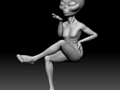 Alien Statue - 0190 3D print model