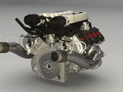 Audi R8 V10 FSI engine 3D model