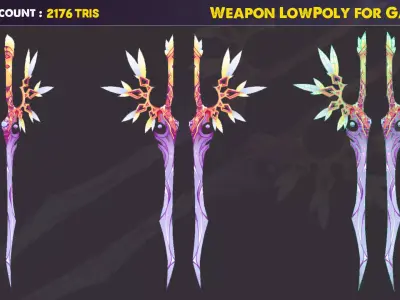 Sword - Weapon LowPoly for Games Low-poly 3D model