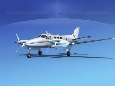 Beechcraft King Air C90 V05 3D model