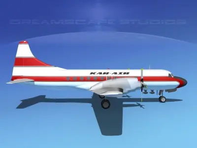 Convair CV-580 Kar-Air 3D model