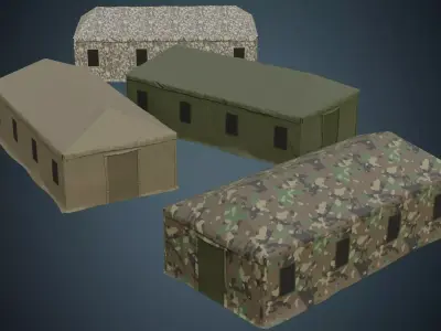 Tent 2A Low-poly 3D model