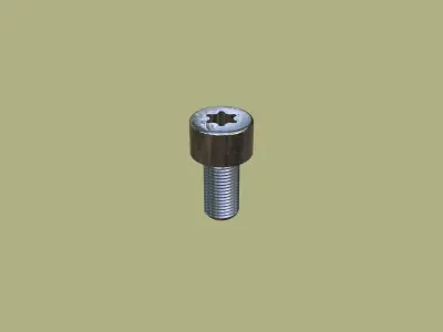 Steel Stained M5 Torx T25 Cap Bolt with PBR 4K 3D model