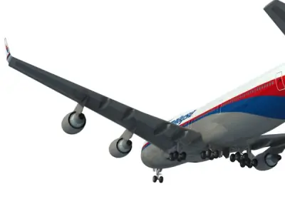 747-400 Malaysia Airlines 3D model