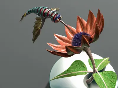 Steampunk Colibri 3D model