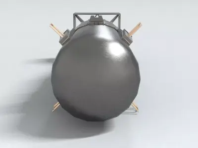 laos Nuclear Bomb Low-poly 3D model