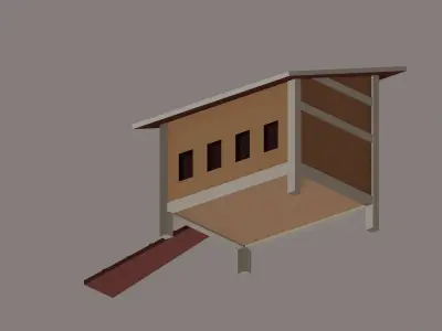 Chicken Hut Low-poly 3D model