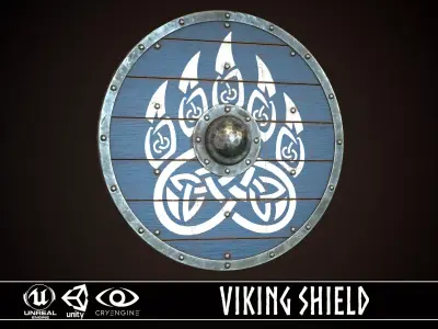 Viking Shield 05 Low-poly 3D model