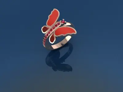 buterfly ring 3D model