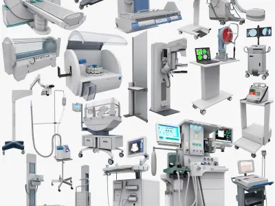 Medical Equipment 16 in 1 3D model