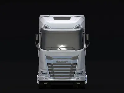 2021 DAF XG 480 Cement Trailer Low-poly 3D model