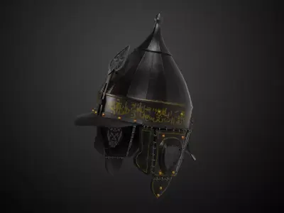 Ottoman Warrior Helmet - Game Ready 3D Model 3D model