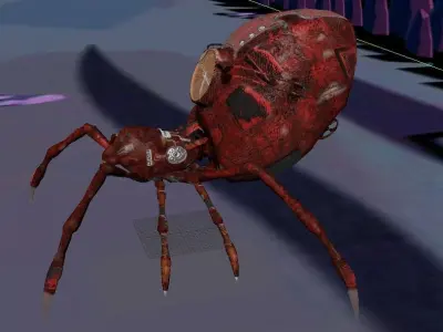 TNT Spido-Low poly Explosive Spider Low-poly 3D model