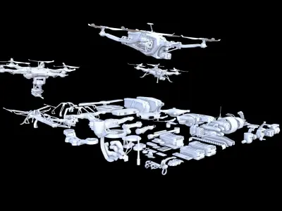Drone Kitbash3d 3D model
