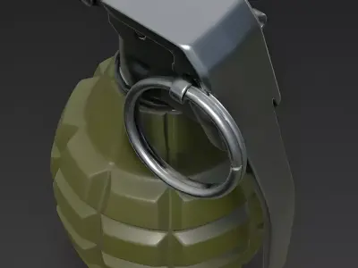 Tactical Military Fragmentation Grenade 3D Model Low-poly 3D model