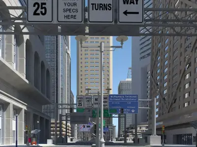 3D City Intersection 3 3D model