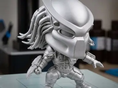 Predator Action Pose Chibi Style 3D print model