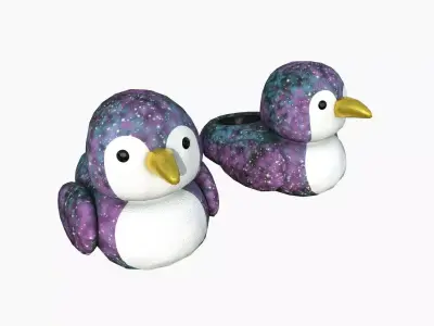 Slippers J09 Galaxy Bird - Costume Character Design Low-poly 3D model