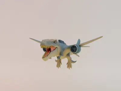 Nuclearo Dinossauro Italian brainrot Low Poly Character Low-poly 3D model