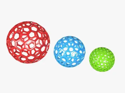 Metal Decor Sphere 3D model