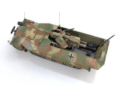 SDKFZ 251 22 - Ausf D - Pakwagen - 19 PzDiv 3D model