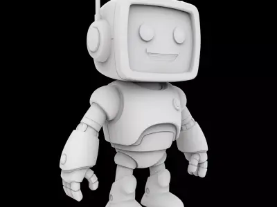 Friendly Robot Figurine 3D Print Model 3D print model purchase
